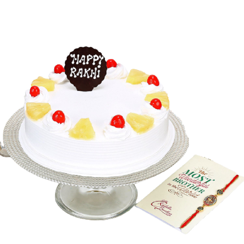 Rakhi with Pineapple Cake
