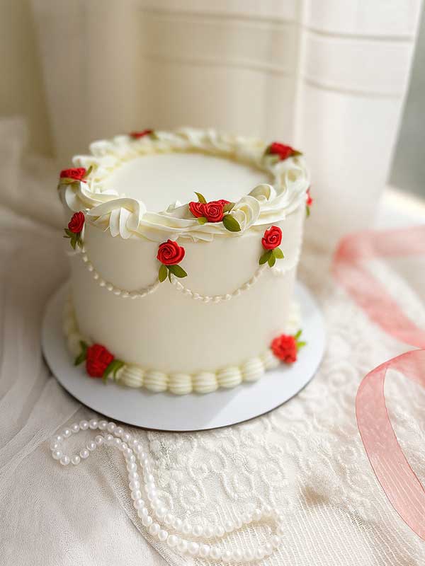 Red Petal Cake