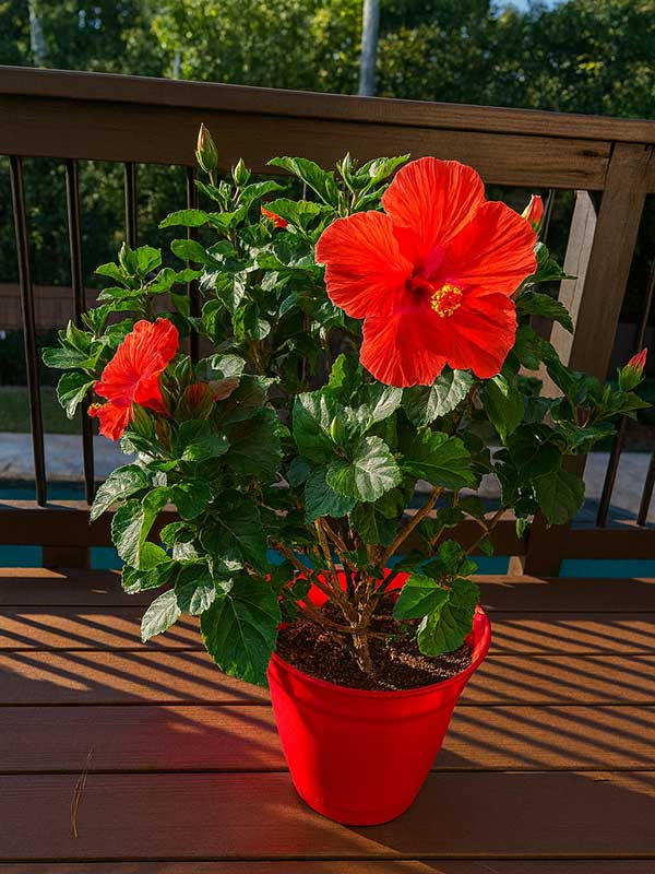 Red Hibiscus Plant