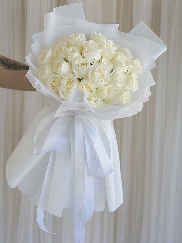 Pure White Roses