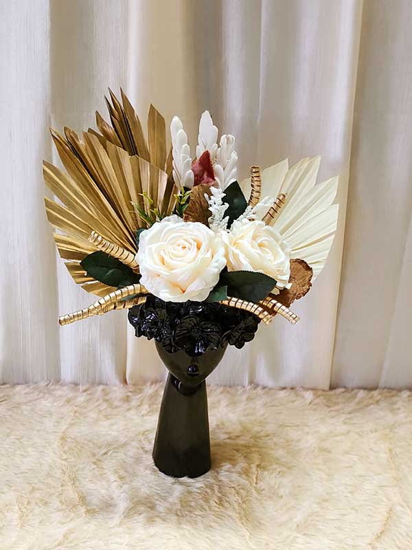 Artificial Pink & Purple Roses Box