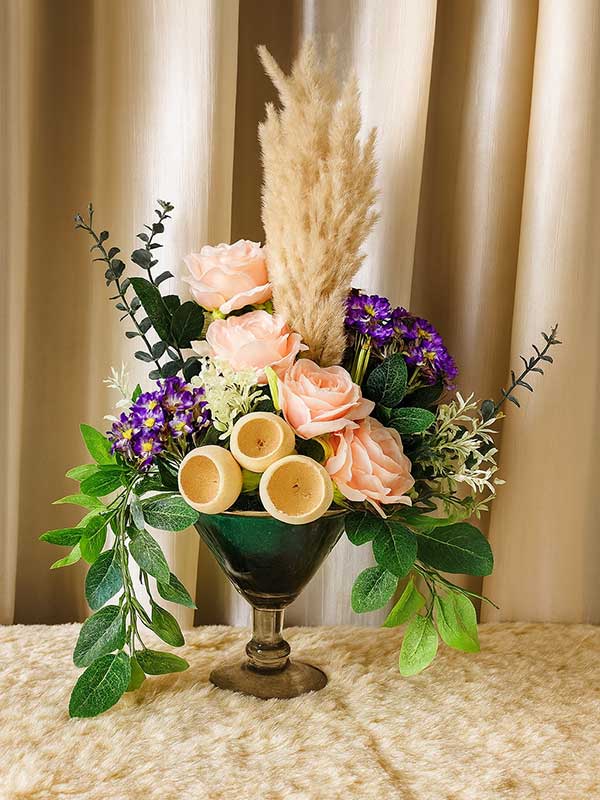 Peach & White Korean Paper Bouquet