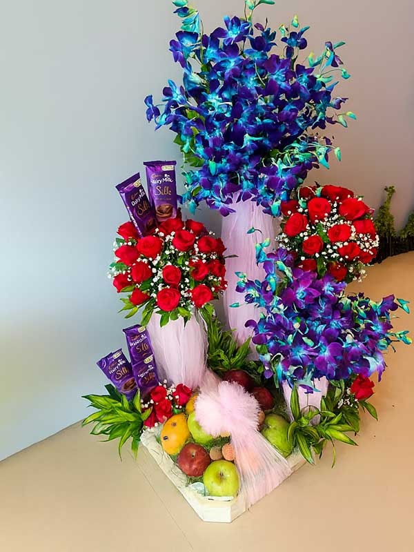 Royal Orchid & Rose Celebration Tray