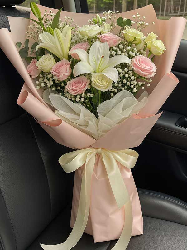 Pink & White Mixed Bouquet