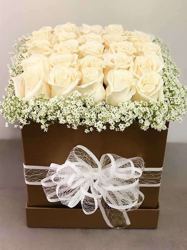 Classic White Rose Box
