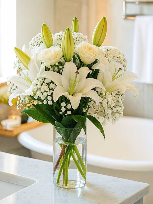 Lily & Carnation Vase Arrangement