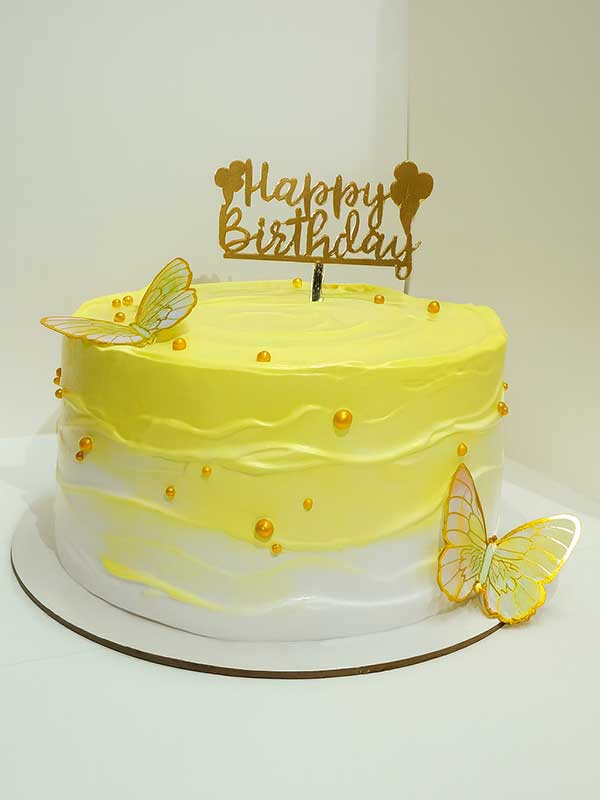 Butterfly Butterscotch Cake