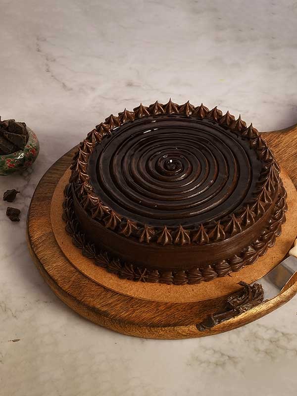 Spiral Chocolate Truffle Cake