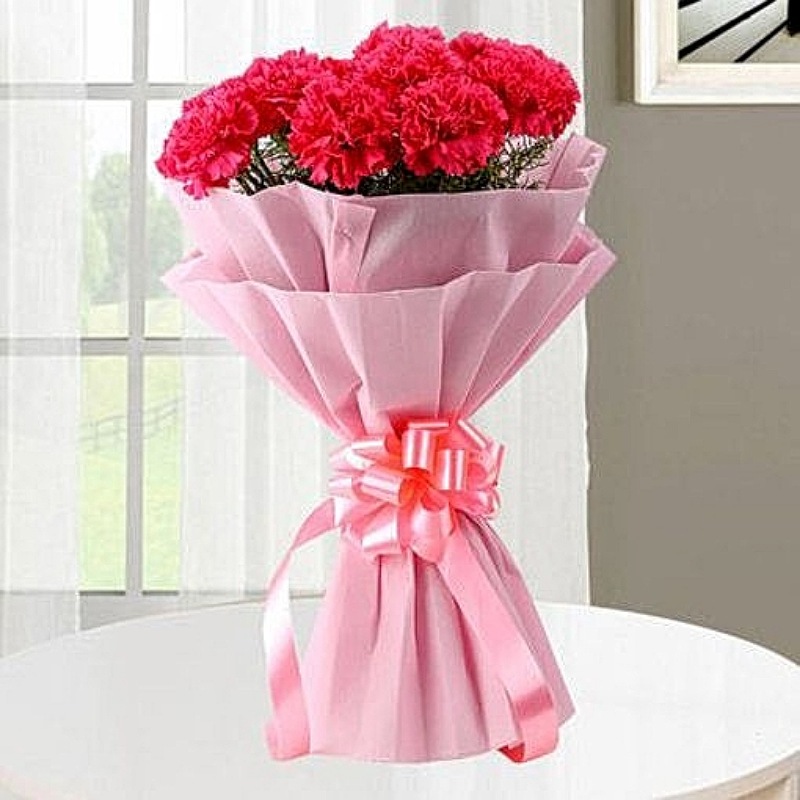 Smile with Carnation Bunch