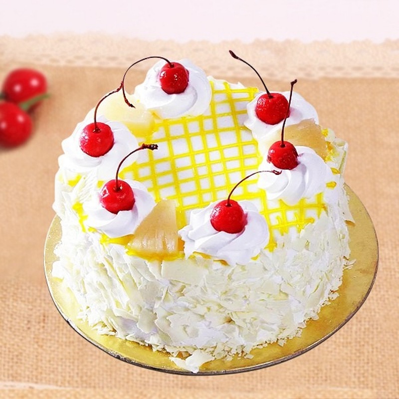 Fresh Pineapple Cherry Cake