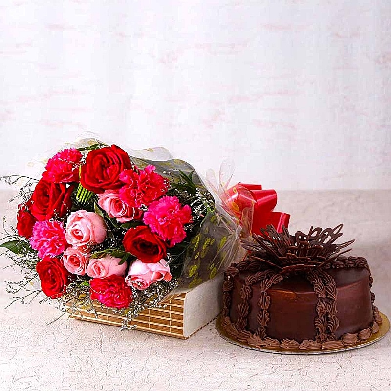 Multi-colour Rose - Cake 
