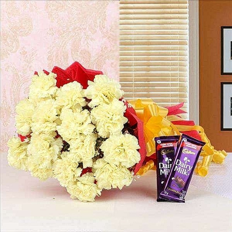 Yellow Carnation - Chocolate